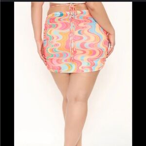 Colorful Swirl Mini Skirt